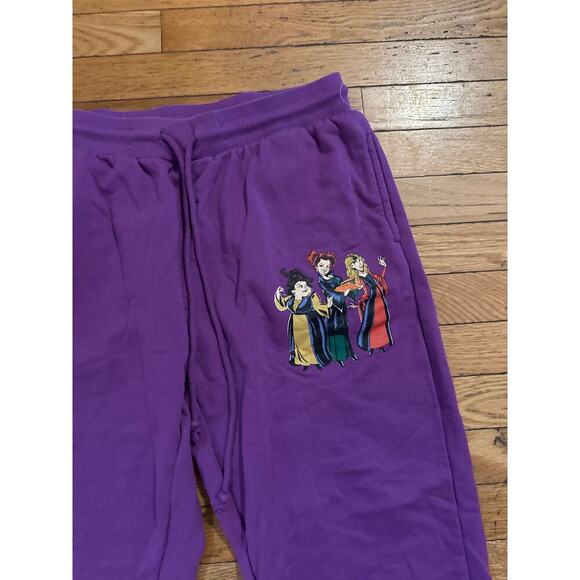 Disney Hocus Pocus Purple Jogger Sweatpants Sanderson Sisters Graphic Size XL - Picture 2 of 6